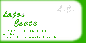 lajos csete business card